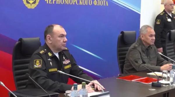 Șoigu a inspectat Flota rusă din Marea Neagră, solicitând întărirea capacităților de apărare împotriva dronelor ucrainene