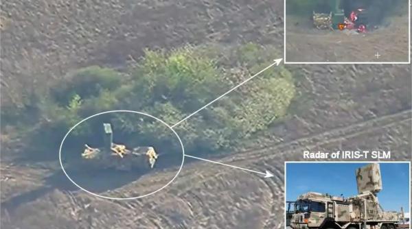 Rusia prezintă imagini cu posibila distrugere a unui sistem ucrainean de apărare antiaeriană IRIS-T SLM (Foto/Video)