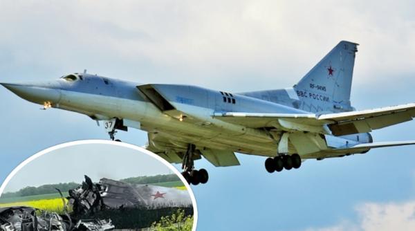 Greșeală neforțată? Un bombardier Tu-22M3 se prăbușește spectaculos în Rusia (Video). Avionul a căzut după o misiune de luptă