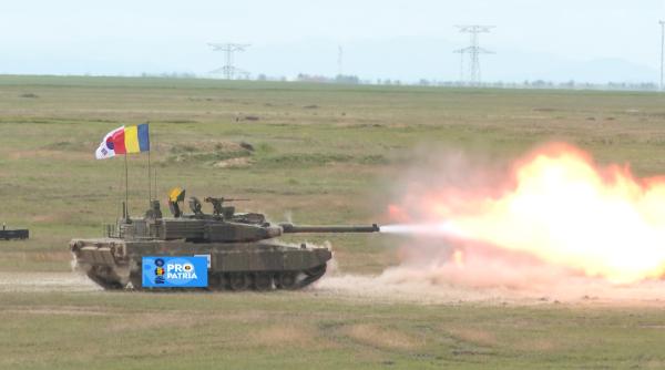 Tancul K-2 ’’Black Panther’’, aflat pe lista de dorinţe a Ministerului Apărării, este testat în România la poligonul din Smârdan (Foto)