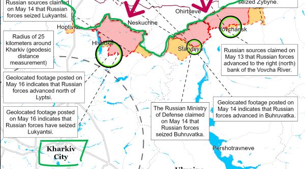 Rusia întinde apărarea ucraineană cu încă 70 de kilometri în nord, dar planul surpriză pare să fi eșuat