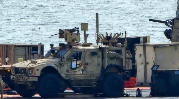 Un sistem dislocat de SUA şi în România apără acum portul plutitor construit în largul Fâşiei Gaza: M-LIDS are misiunea de a intercepta dornele inamice