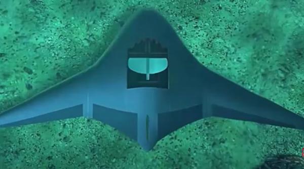 Varianta chineză a Manta Ray americană (Video). China investește masiv în drone biomimetice iar peștii artificiali chinezi sunt tot mai mari și performanți