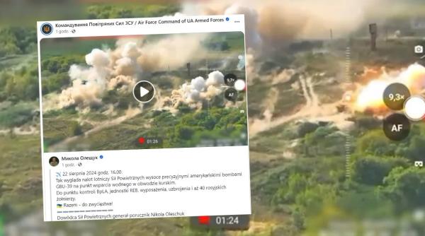 Bombele ghidate de mare precizie americane GBU-39 lovesc la foc automat ținte în Rusia (Video). Ucrainenii afirmă răspicat că folosesc arme americane pentru a ataca ţinte ruseşti