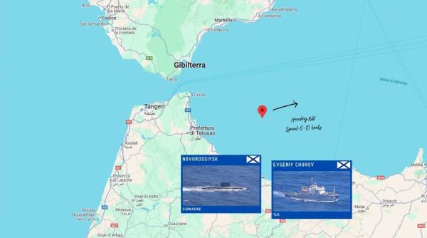 Rușii schimbă garda în Marea Mediterană: Un submarin din clasa Kilo a traversat Strâmtoarea Gibraltar și se îndreaptă spre portul Tartus din Siria