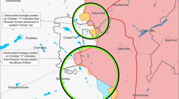 De ce e importantă bătălia pentru Chasov Yar unde rușii rad casă cu casă. Linia frontului nu e străpunsă decisiv, apărarea Ucrainei e fortificată într-un canal secat din oraș
