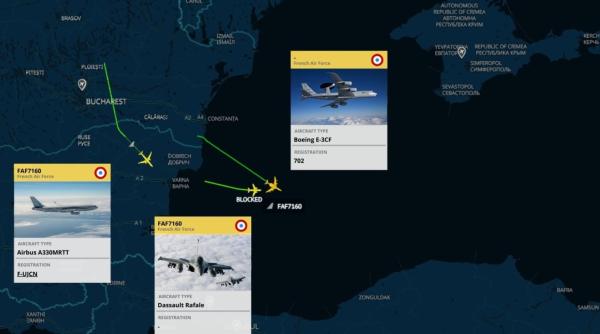 Misiune franceză de cercetare deasupra Mării Negre, concomitent cu mai multe atacuri aeriene ale armatei ucrainene asupra Peninsulei Crimeea