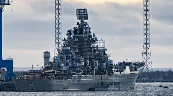 Rusia încearcă să resusciteze o veche navă a forţelor navale: Crucișătorul rusesc cu propulsie nucleară Admiral Nakhimov este testat după 25 de ani de modernizare