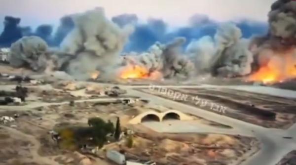 Israelul a lansat un atac devastator asupra bazei aeriene Mezzeh din Damasc (Foto/Video)