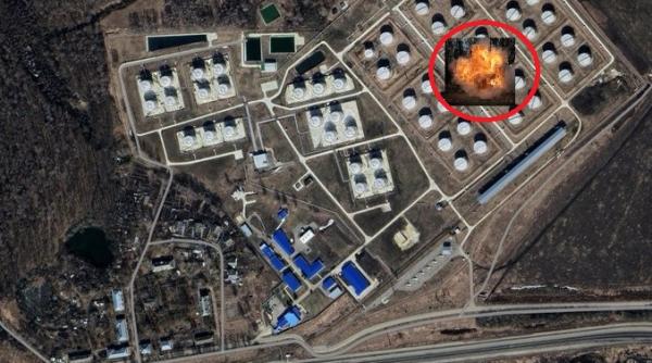 Dronele ucrainene, atac asupra unui nou depozit rusesc de combustibil situat în regiunea rusă Tula (Foto/Video): Distanţa de peste 300 km de linia frontului nu a fost o provocare pentru ucraineni 