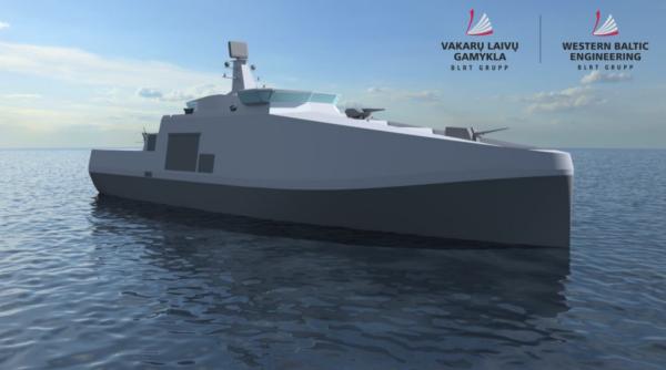 Mare cât o fregată. Lituania a dezvăluit conceptul navei de patrulare de noua generație pe care vrea să o producă cu sprijin danez