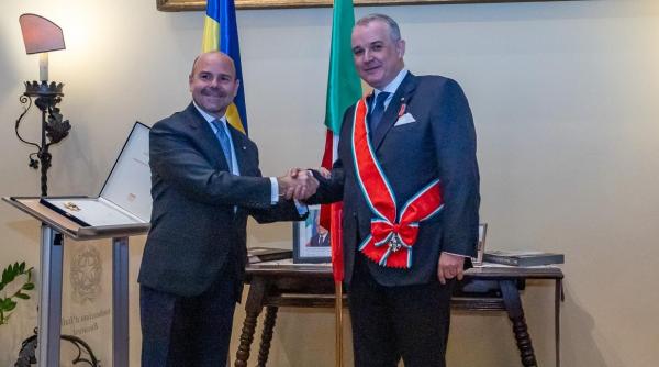Ion Bazac, decorat cu titlul de Cavaler de Gran Croce de către Ambasada Italiei în România