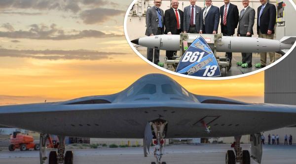 B61-13, bomba nucleară finalizată de SUA cu un an mai devreme, va fi utilizată exclusiv de bombardierul de generația a 6-a B-21 Raider
