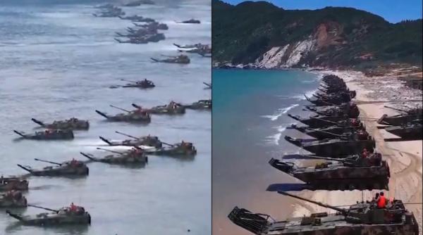 China arată că e gata de invazie. Manevre militare spectaculoase, ca răspuns la exercițiile Taiwanului