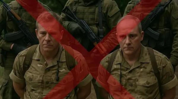 Imagini cu doi presupuși colonei britanici, reținuți de ruși, se răspândesc pe internet. Este opera inteligenței artificiale