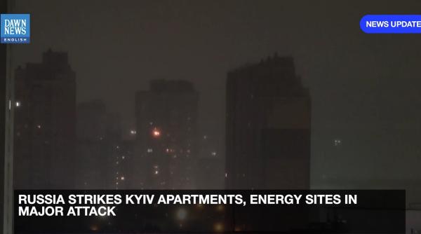 Rușii au lăsat Kievul în beznă în urma celui mai mare atac asupra infrastructurii energetice a Ucrainei (VIDEO)