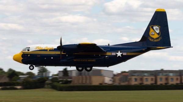 SUA readuc „Fat Albert”, cel mai cunoscut avion C-130 Hercules din lume, la Marshall Aerospace pentru o nouă cutie centrală a aripii