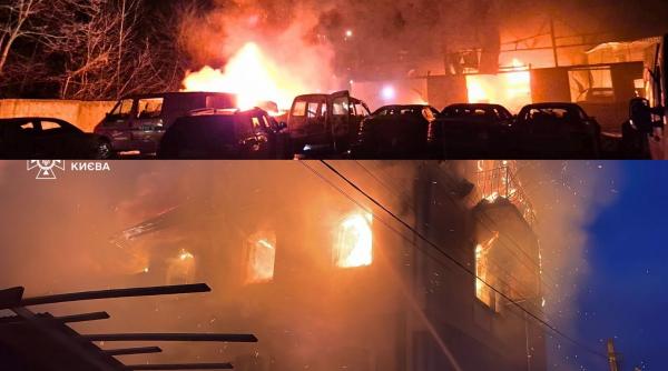 Explozii la Kiev. Drone și rachete rusești au lăsat fără încălzire o treime din capitală 