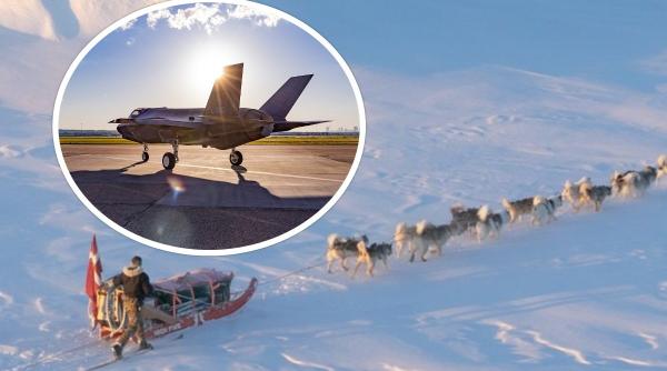 Groenlanda va fi apărată cu F-35 daneze, nu doar cu două ”escadrile” de sănii trase de câini
