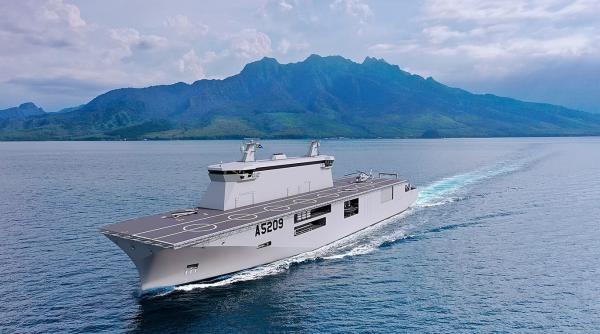 Primul portavion pentru drone din Europa se construiește la Galați: Detalii despre nava D. Joao II care va supraveghea Oceanul Atlantic