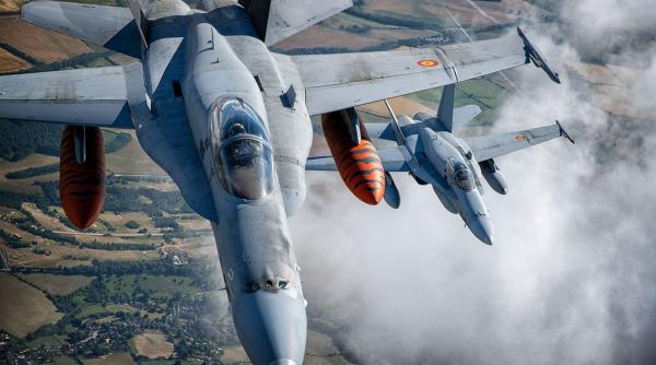 Încă o dronă aeriană a fost detectată astăzi lângă granița României. Două avioane spaniole F-18 au decolat de la Baza Mihail Kogălniceanu