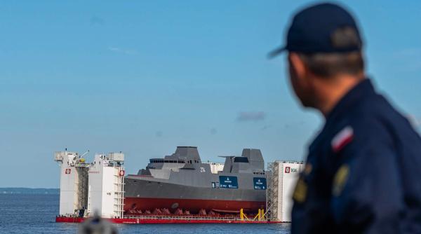 Polonia a lansat la apă ORP Wicher, prima fregată construită în țară. România țintește corvete ușoare, dar Rheinmetall nu s-a prezentat nici la a doua licitație pentru Mangalia