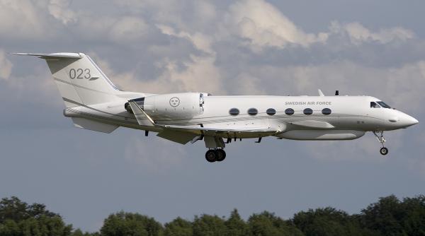 Suedia pune umărul la protejarea Mării Negre: Un avion Gulfstream S102B a scanat pozițiile trupelor ruse din regiune