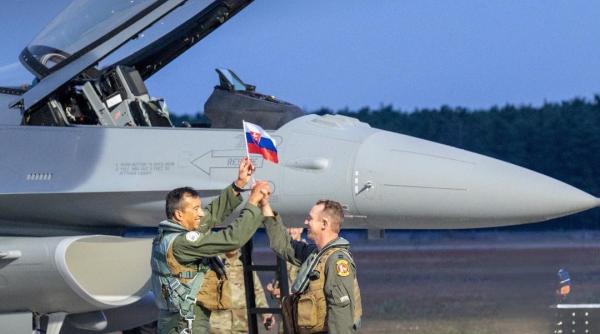 Sfârșitul dependenței de vecini: Slovacia preia controlul exclusiv al spațiului aerian cu noile F-16 Block 70